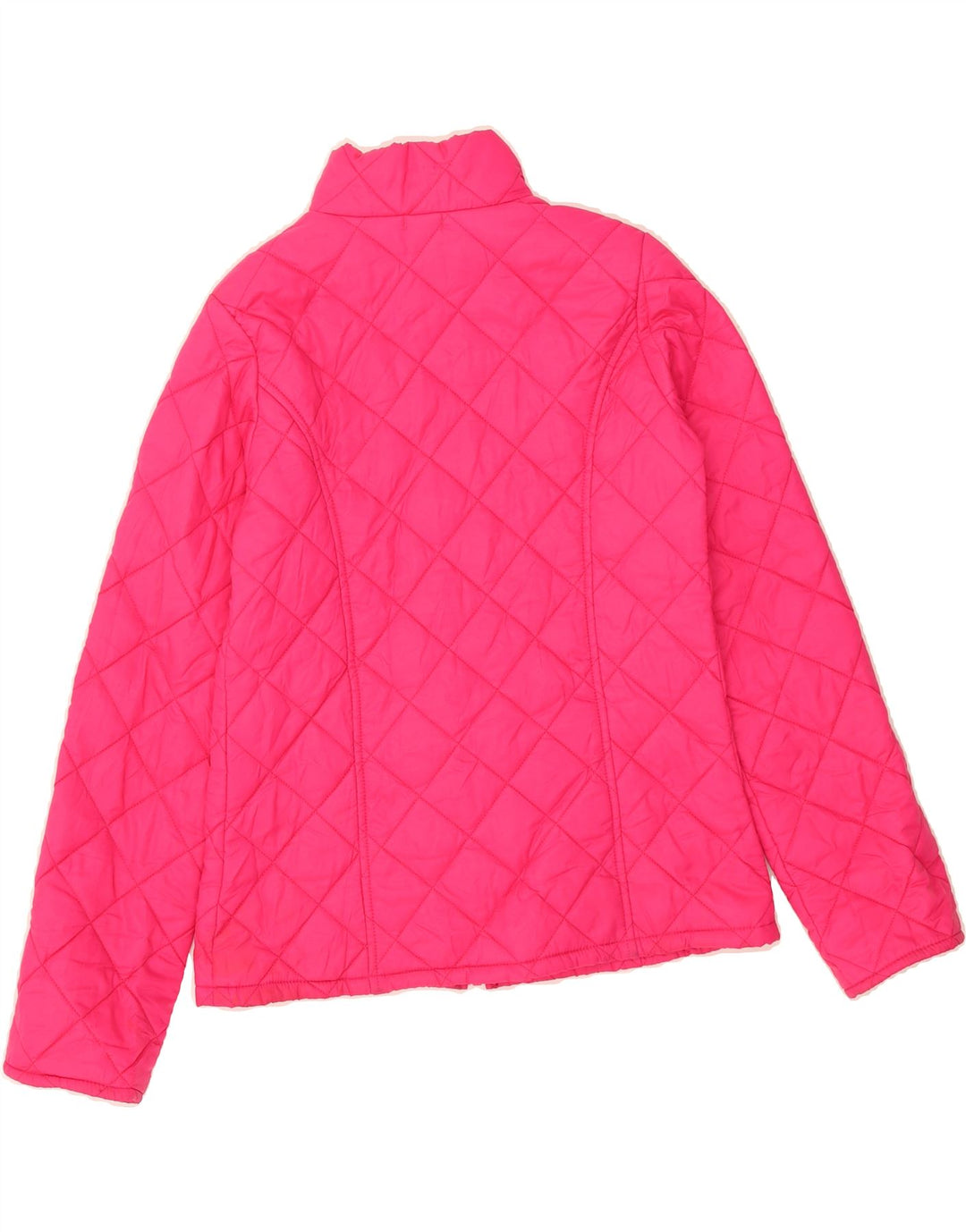 BENETTON Girls Quilted Jacket 11-12 Years XL Pink Nylon Vintage Benetton and Second-Hand Benetton from Messina Hembry 
