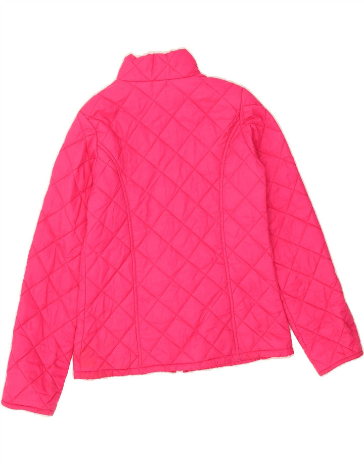 BENETTON Girls Quilted Jacket 11-12 Years XL Pink Nylon Vintage Benetton and Second-Hand Benetton from Messina Hembry 