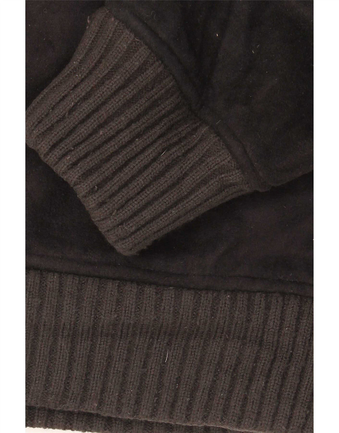 Jaqueta masculina de lã Sherpa Marks & Spencer Reino Unido 40 grande poliéster preto