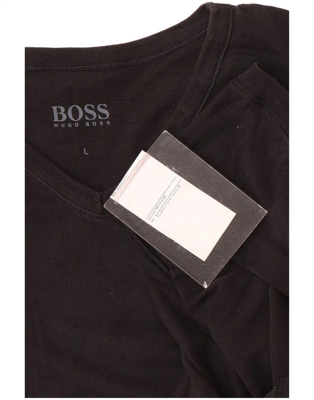 Camiseta masculina Hugo Boss grande algodão preto