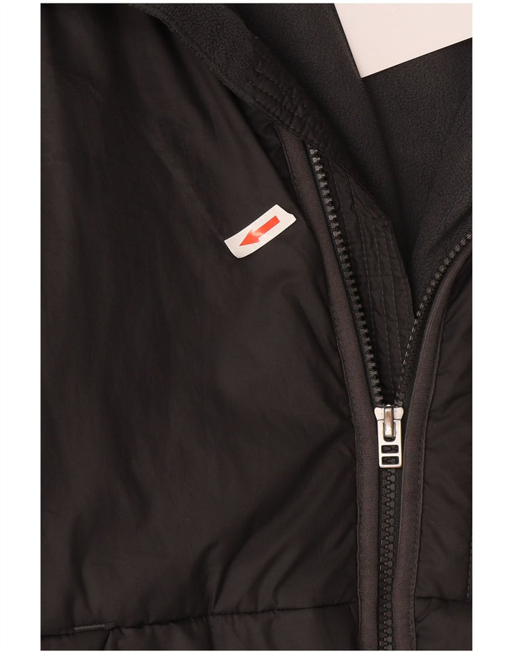 Jaqueta acolchoada com capuz masculina Nike UK 38 poliéster cinza médio