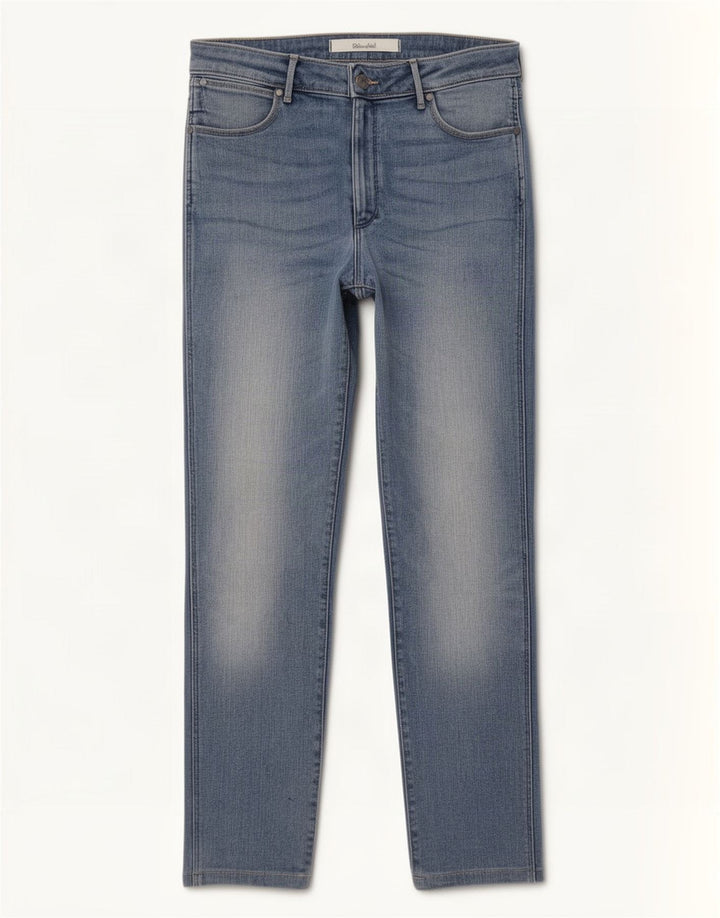 Wrangler Feminino Evalyn Slim Jeans W30 L27 Azul Algodão