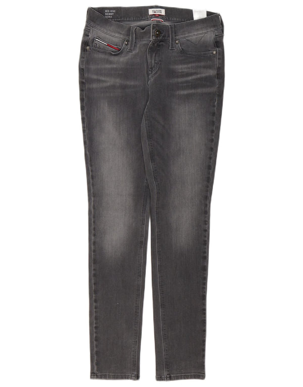 Jeans skinny TOMMY HILFIGER feminino Nora cintura média W30 L32 algodão cinza