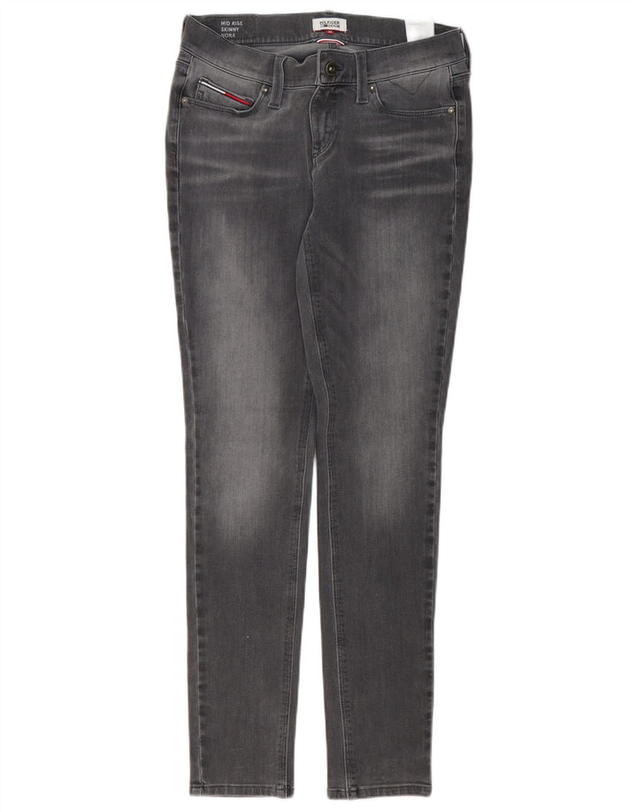 Jeans skinny TOMMY HILFIGER feminino Nora cintura média W30 L32 algodão cinza