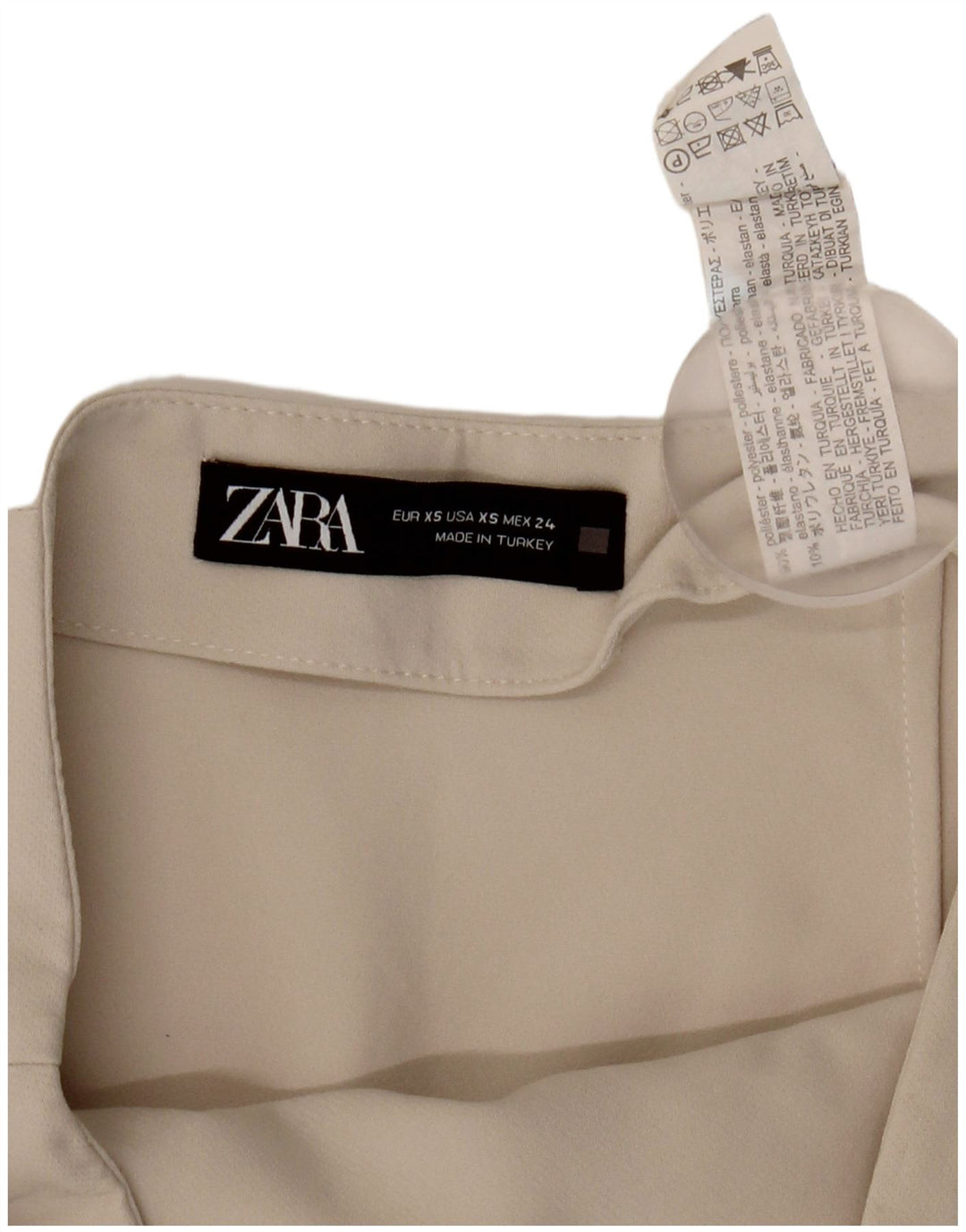 Zara Womens Skort UK 4 XS Poliéster Bege