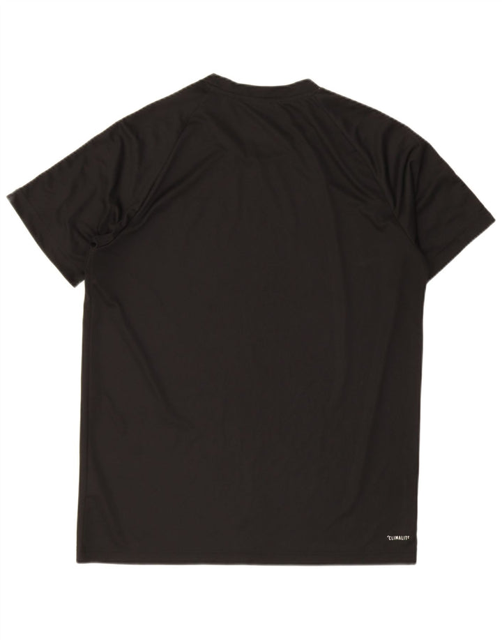 Adidas Mens Climalite Camiseta Top Grande Poliéster Preto