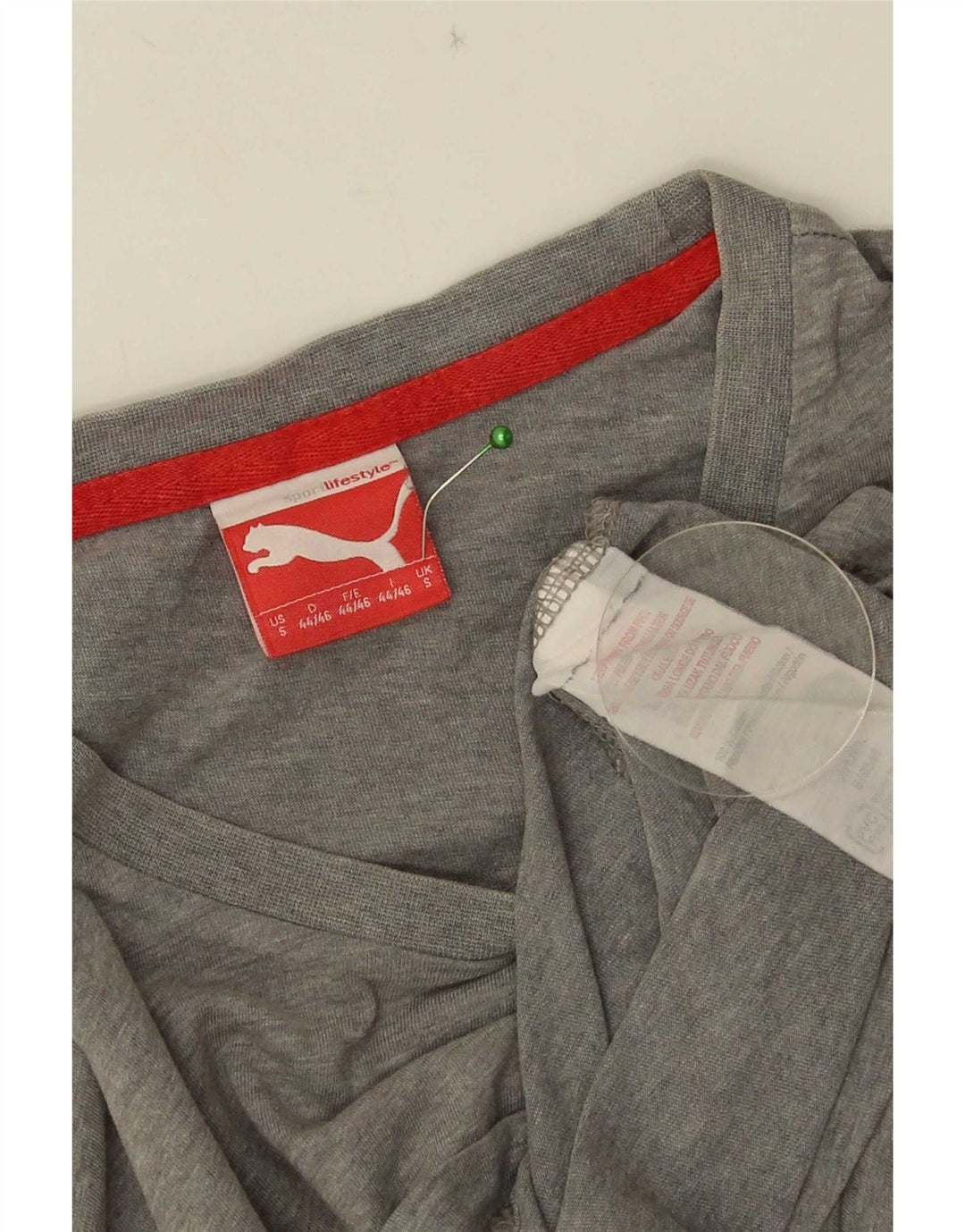 Puma Camiseta Masculina Top Pequeno Algodão Cinza
