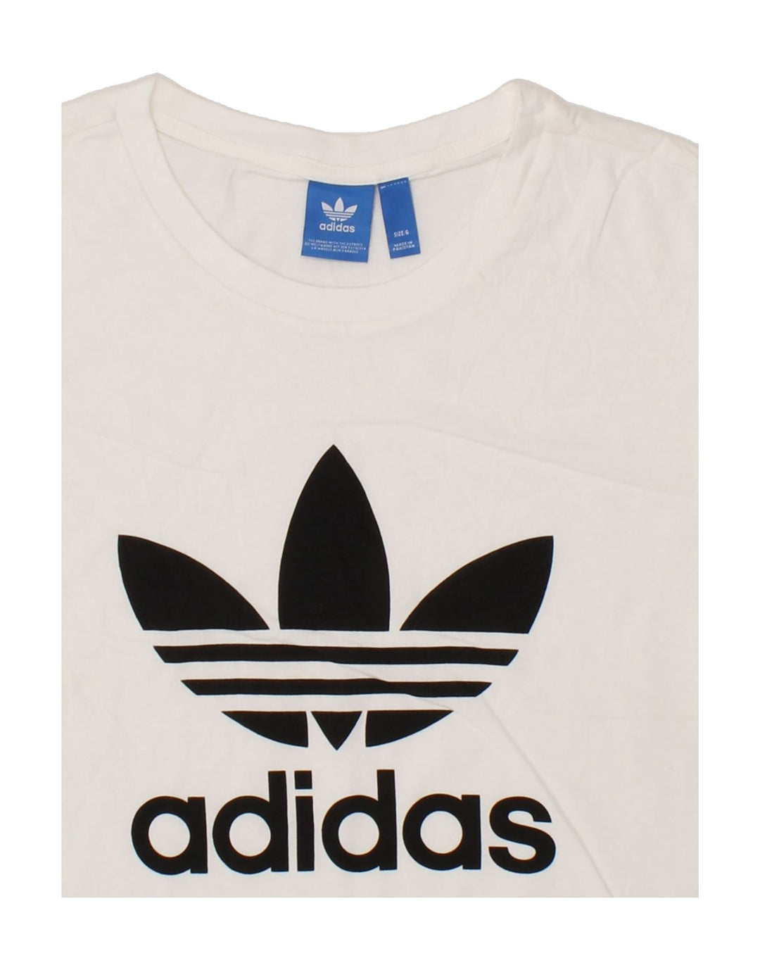 ADIDAS Womens Graphic Vest Top UK 6 XS White Cotton Vintage Adidas and Second-Hand Adidas from Messina Hembry 