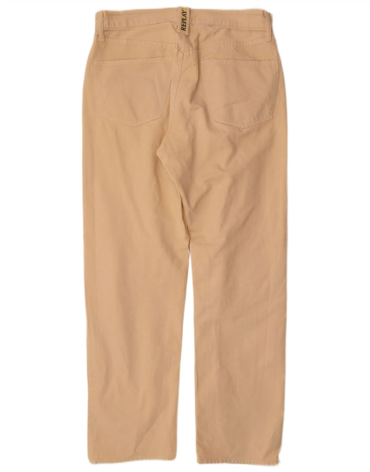 Calça casual reta masculina REPLAY W34 L31 bege