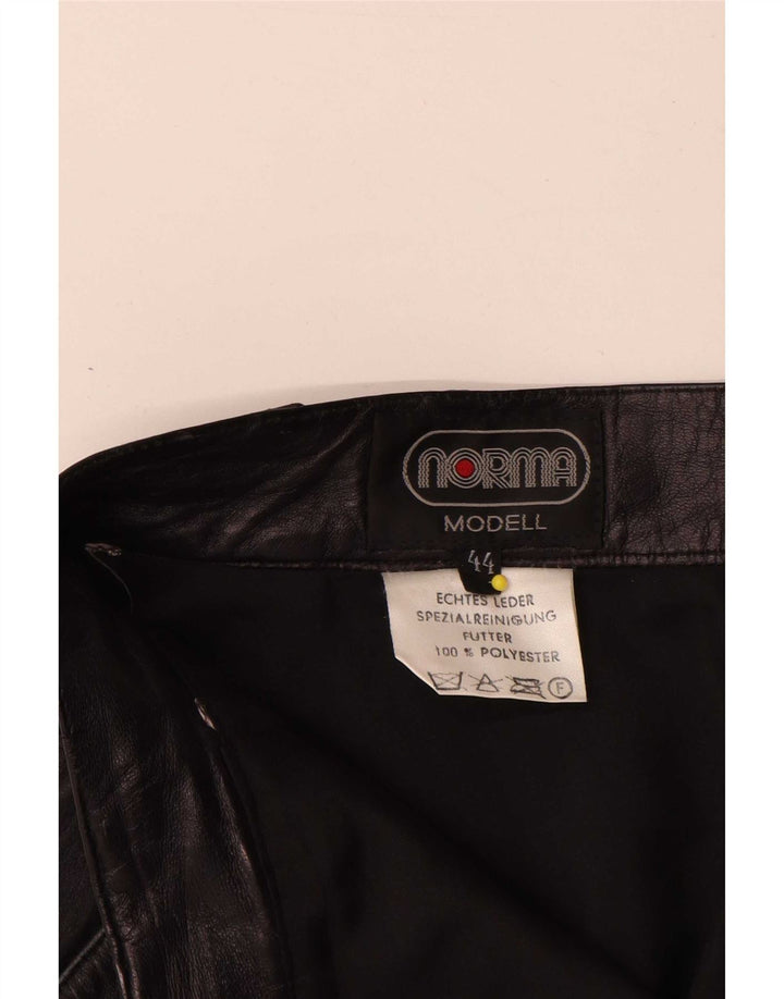 Saia feminina de couro Norma EU 44 XL W34 couro preto