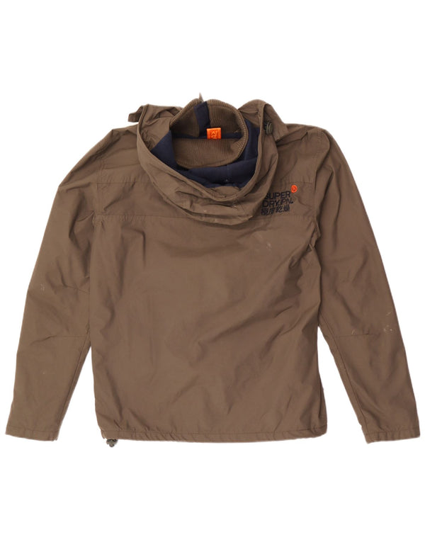 Jaqueta corta-vento masculina Superdry The Windhiker com capuz Reino Unido 36 pequeno cáqui