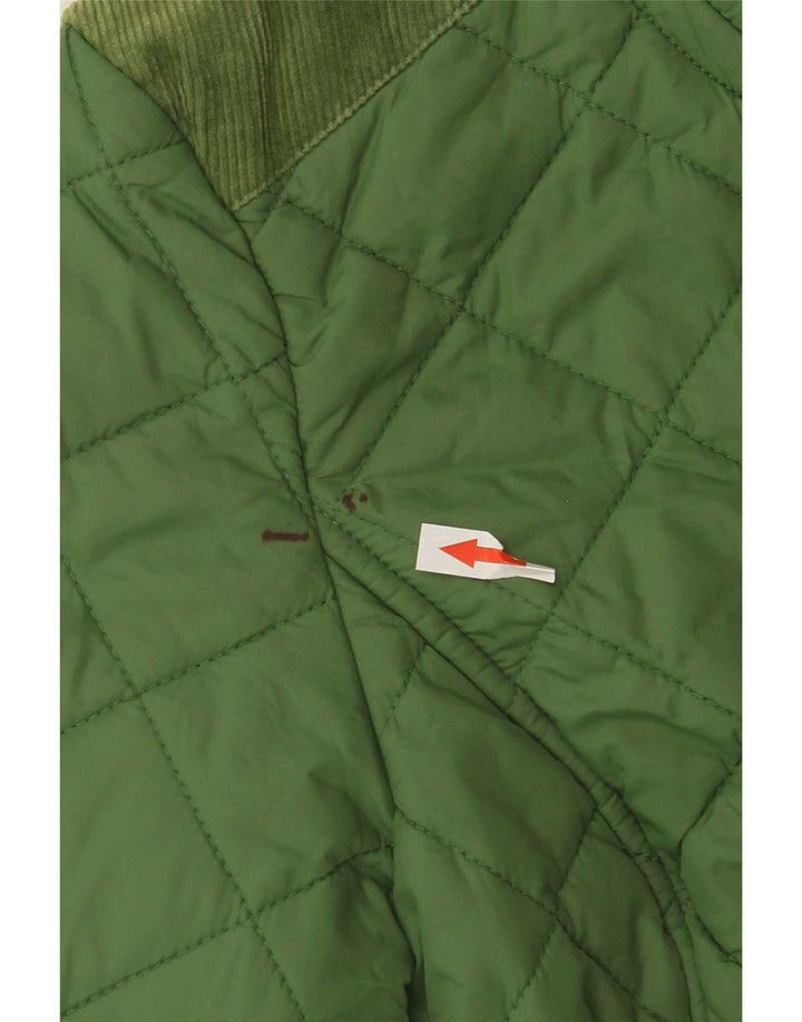 Jaqueta acolchoada feminina Joules UK 10 poliamida floral verde pequena