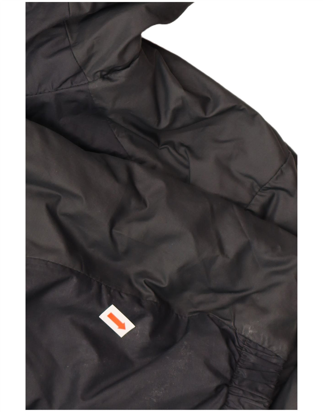 Jaqueta corta-vento masculina Nike com capuz UK 36 poliéster preto pequeno