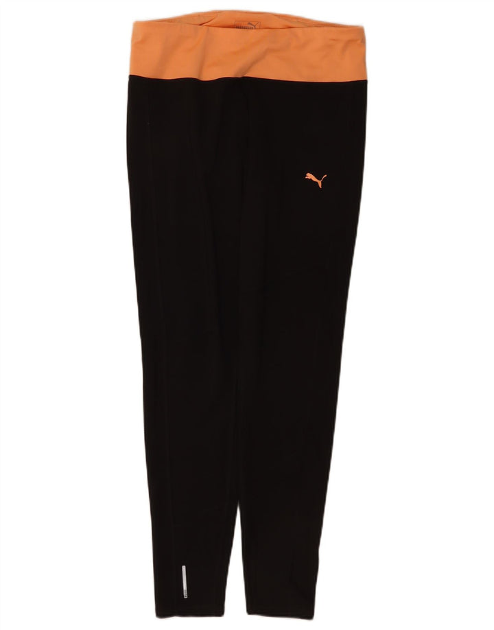 Leggings femininas Puma UK 14 grande preto colorblock nylon