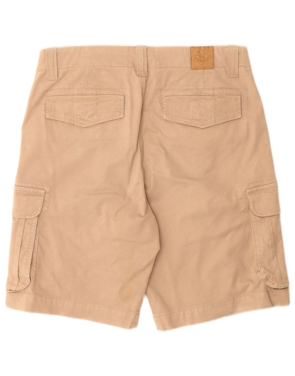 Bear Mens Cargo Shorts W30 Algodão Bege Médio