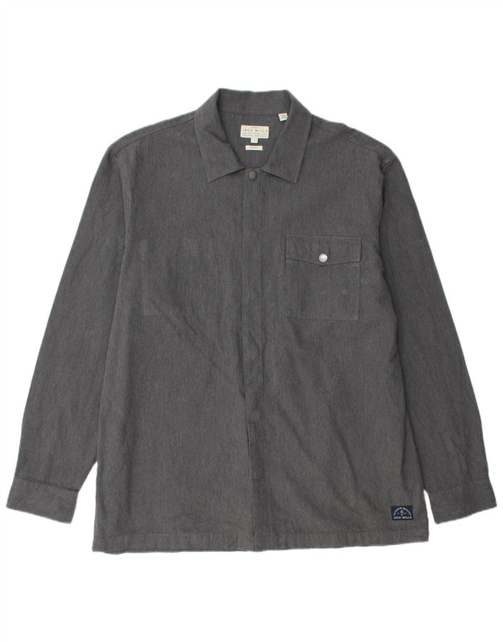 Jack Wills Camiseta masculina grande de algodão cinza