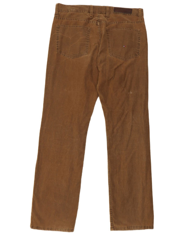 Calça casual reta masculina Tommy Hilfiger W34 L32 algodão bege