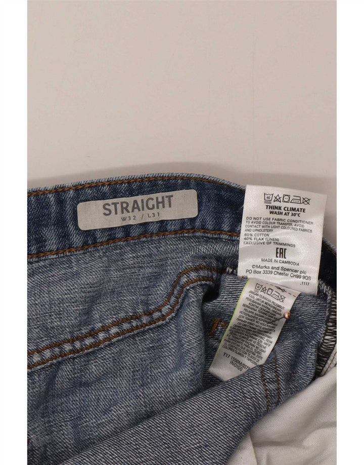 Jeans retos masculinos Marks & Spencer W32 L31 algodão azul