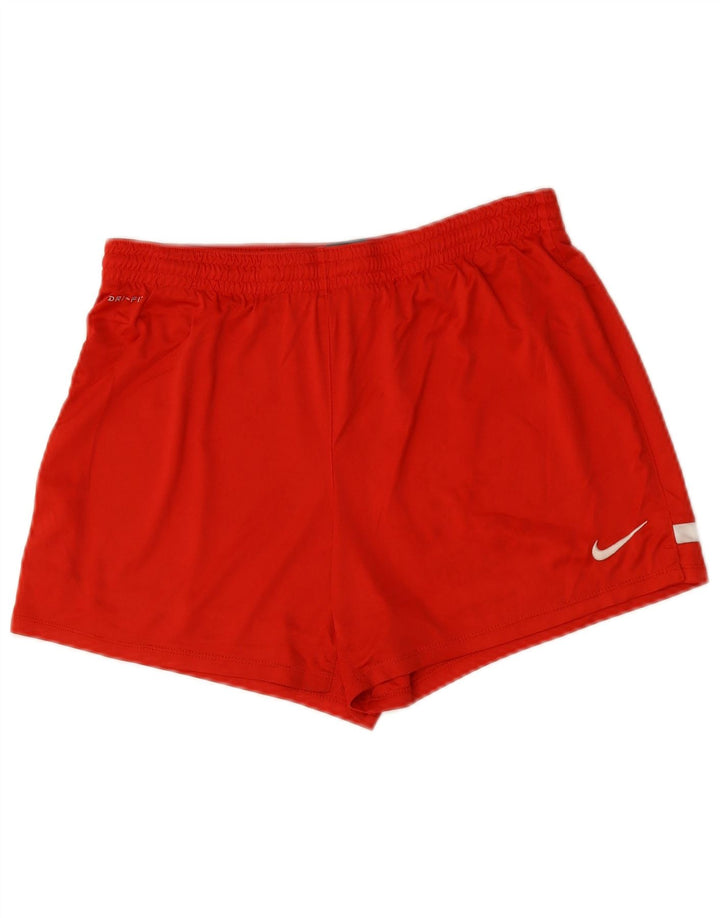 Shorts esportivos masculinos NIKE Dri Fit médio vermelho poliéster