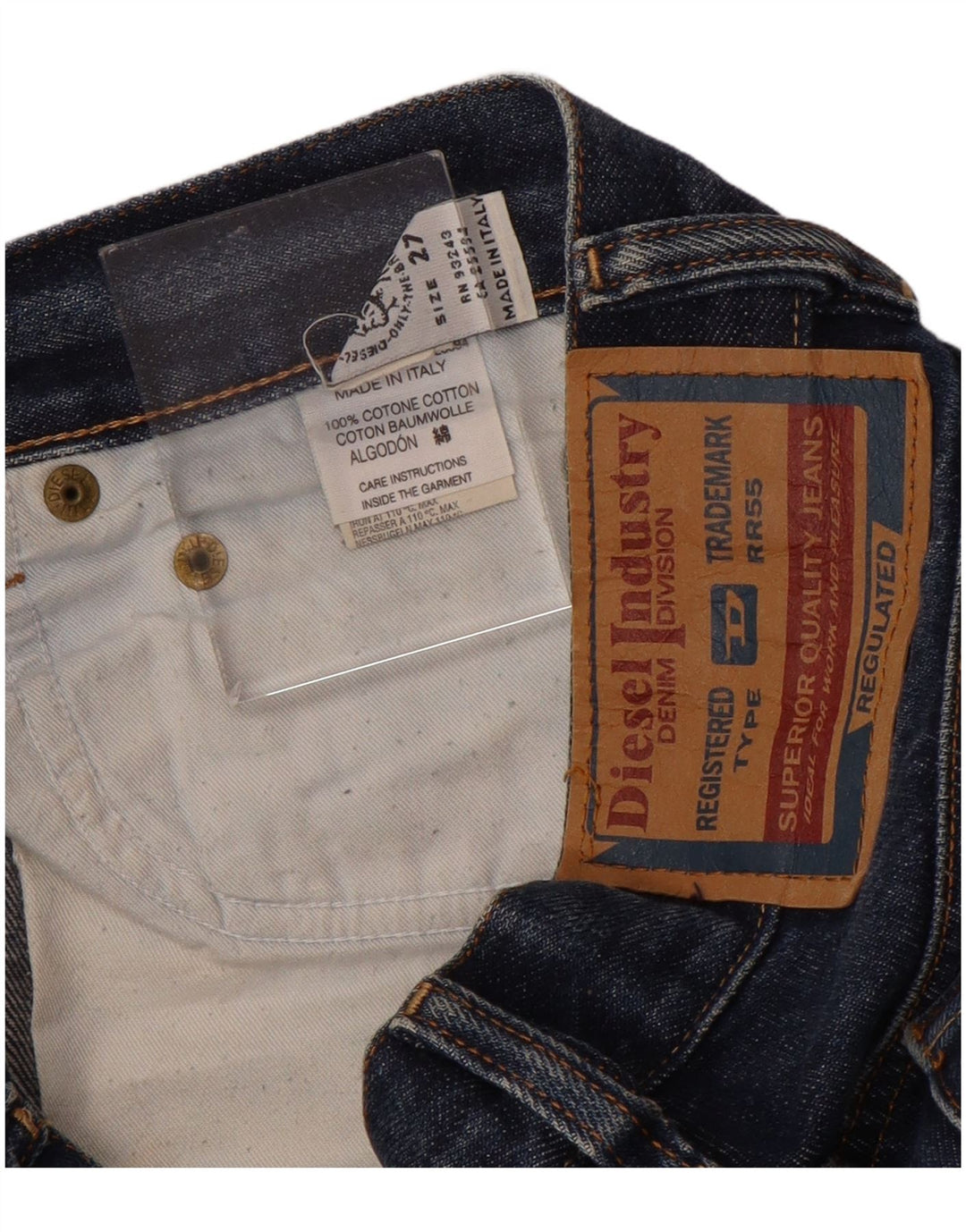 DIESEL Jeans retos femininos W27 L29 algodão azul