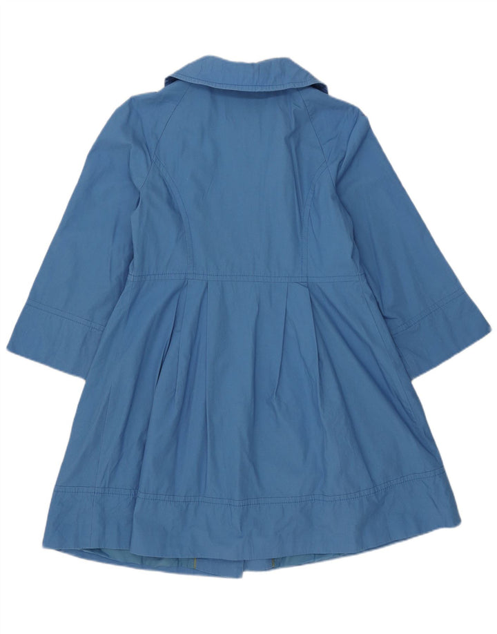 Sobretudo feminino Marks & Spencer manga 3/4 Reino Unido 12 algodão azul médio