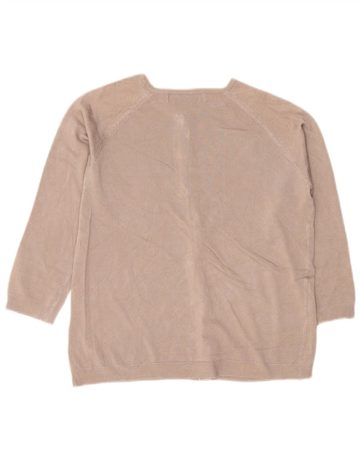 Suéter cardigã feminino Zara Reino Unido 14 grande viscose cinza