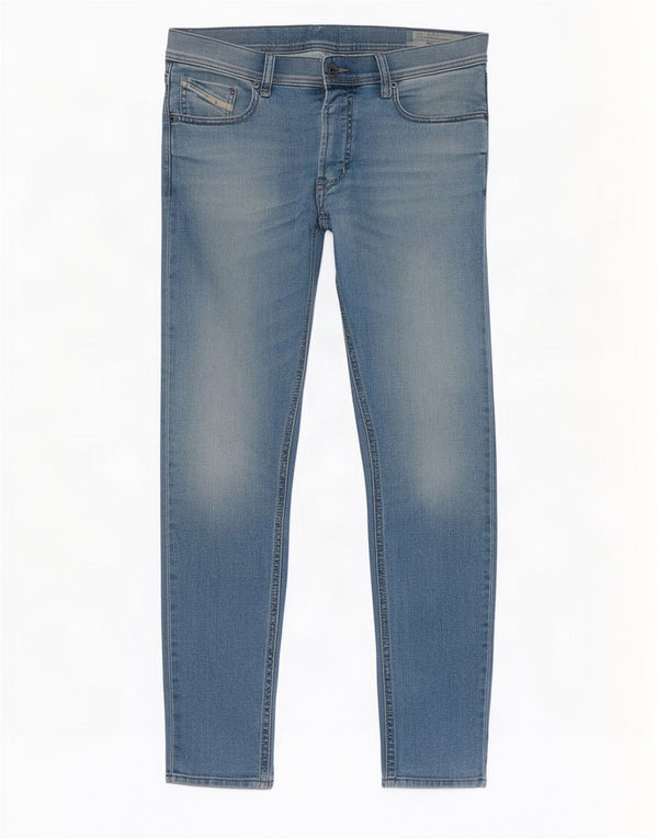 Diesel Mens Tepphar Carrot Slim Jeans W32 L30 Azul Algodão