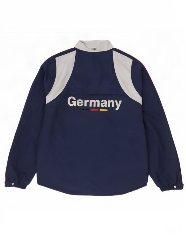 Adidas Mens Germany Tracksuit Top Jacket Reino Unido 44/46 Grande Azul Marinho