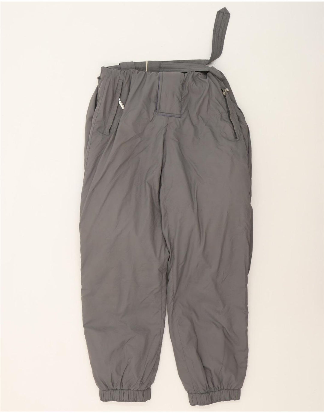 Macacão de esqui masculino vintage pequeno bloco cinza
