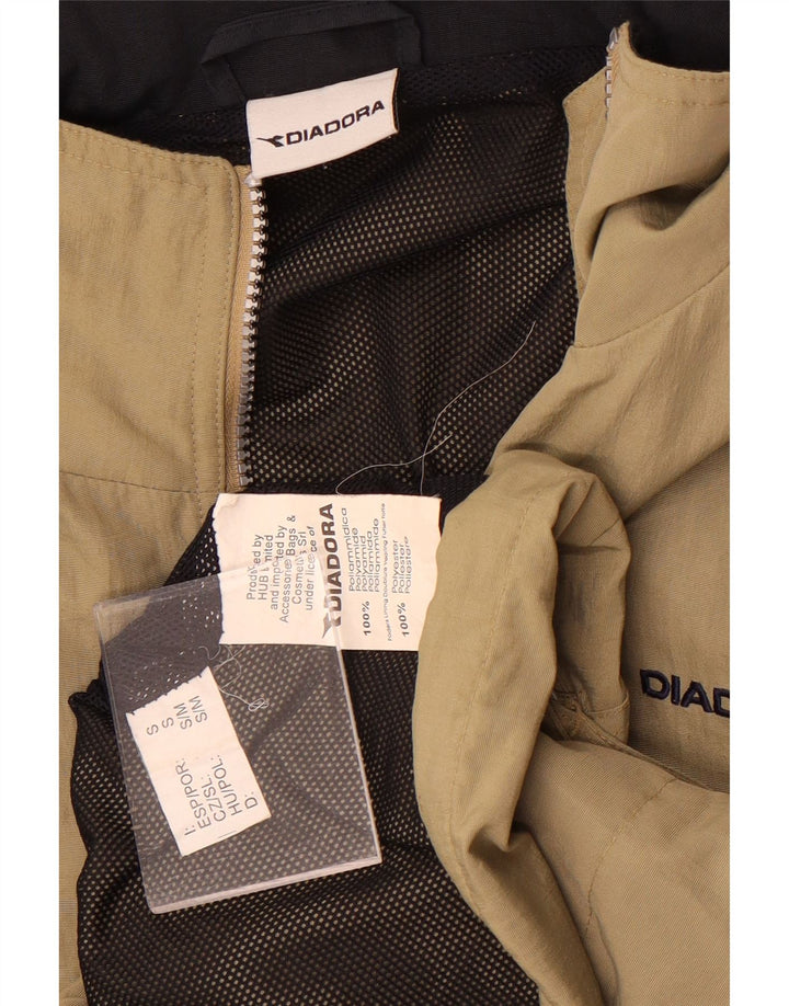 Jaqueta de chuva masculina Diadora Loose Fit UK 36 pequena poliamida cáqui