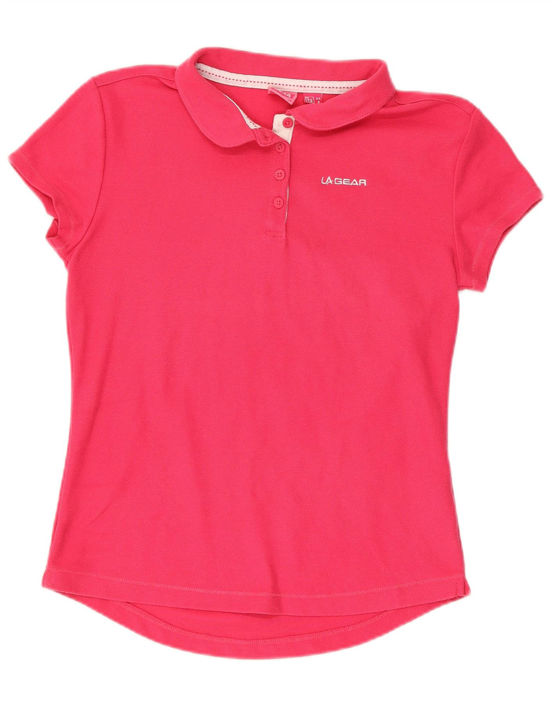 Camisa polo feminina LA GEAR UK 12 poliéster rosa médio