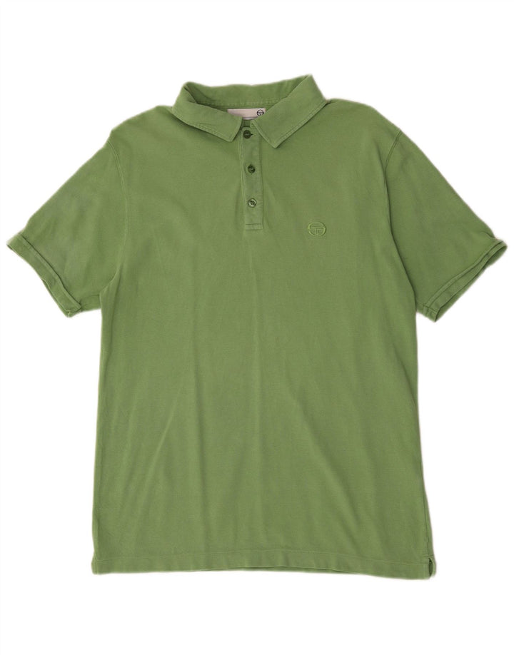 SERGIO TACCHINI Polo masculino médio algodão verde