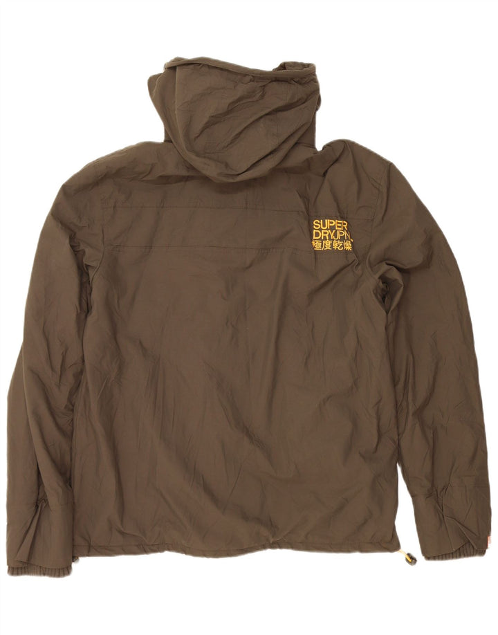 Jaqueta corta-vento masculina Superdry The Windcheater Graphic Reino Unido 40 Grande Caqui