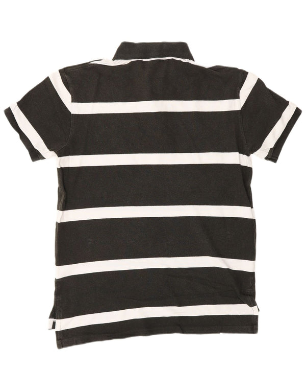 POLO RALPH LAUREN Camisa polo masculina de ajuste personalizado médio preto listrado algodão