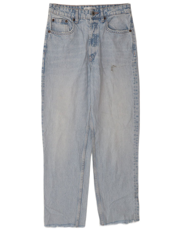 Zara Jeans Cônicos Femininos EU 36 XS W26 L26 Azul Algodão