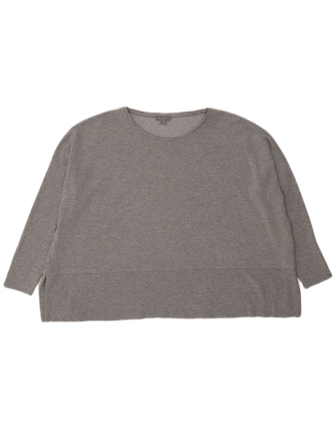 Cos feminino oversized manga comprida UK 14 cinza médio manchado viscose