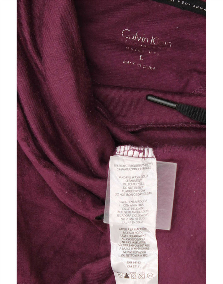 Calvin Klein moletom feminino de veludo jumper UK 16 grande poliéster marrom