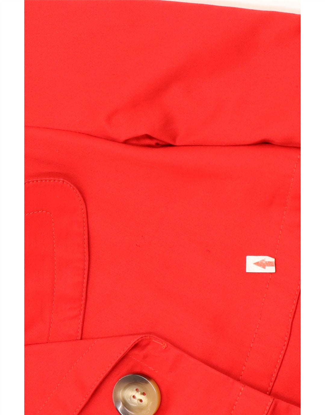 Zara Womens Short Pea Coat UK 14 Médio Algodão Vermelho