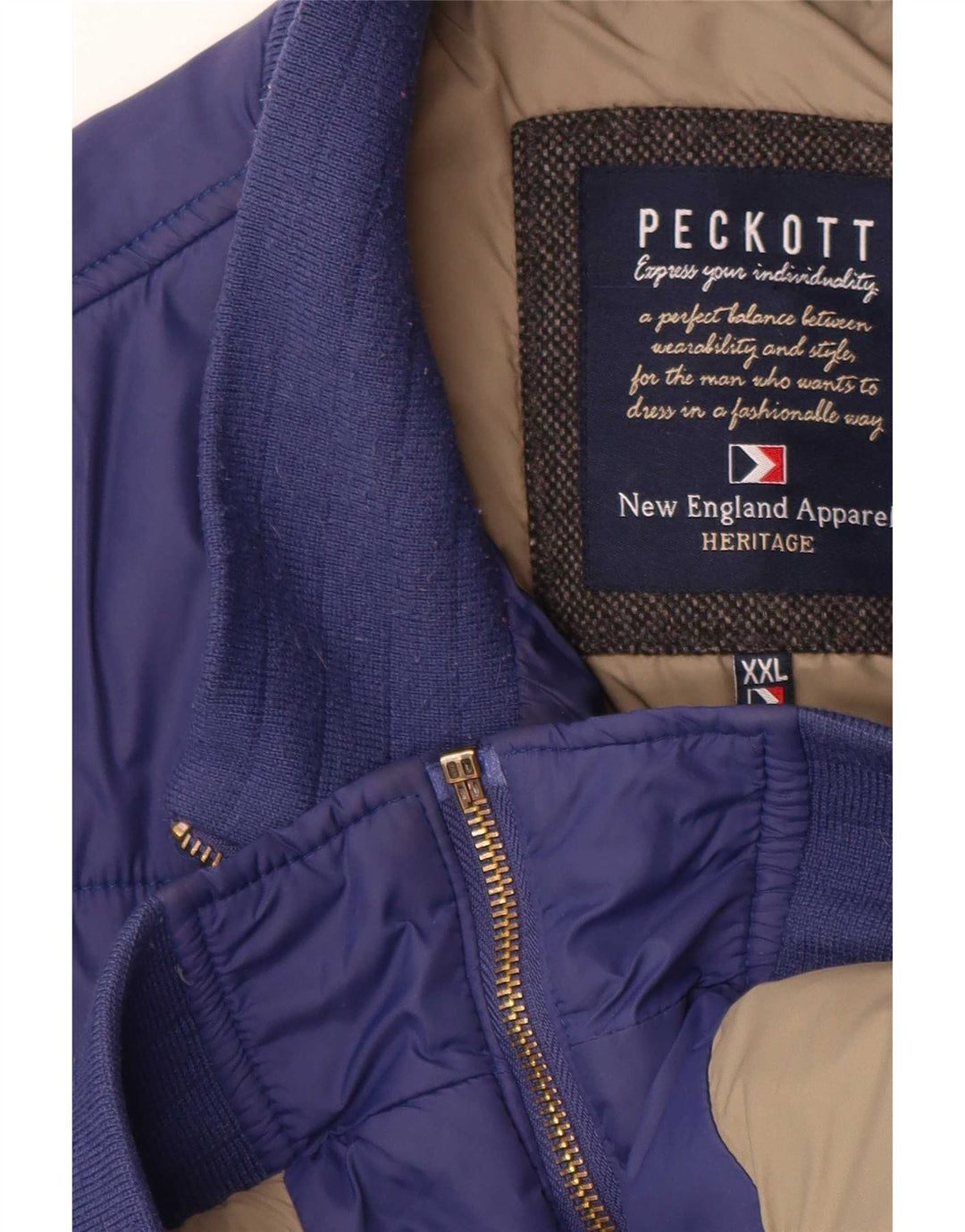 Jaqueta acolchoada masculina Peckott UK 44 2XL azul marinho poliamida