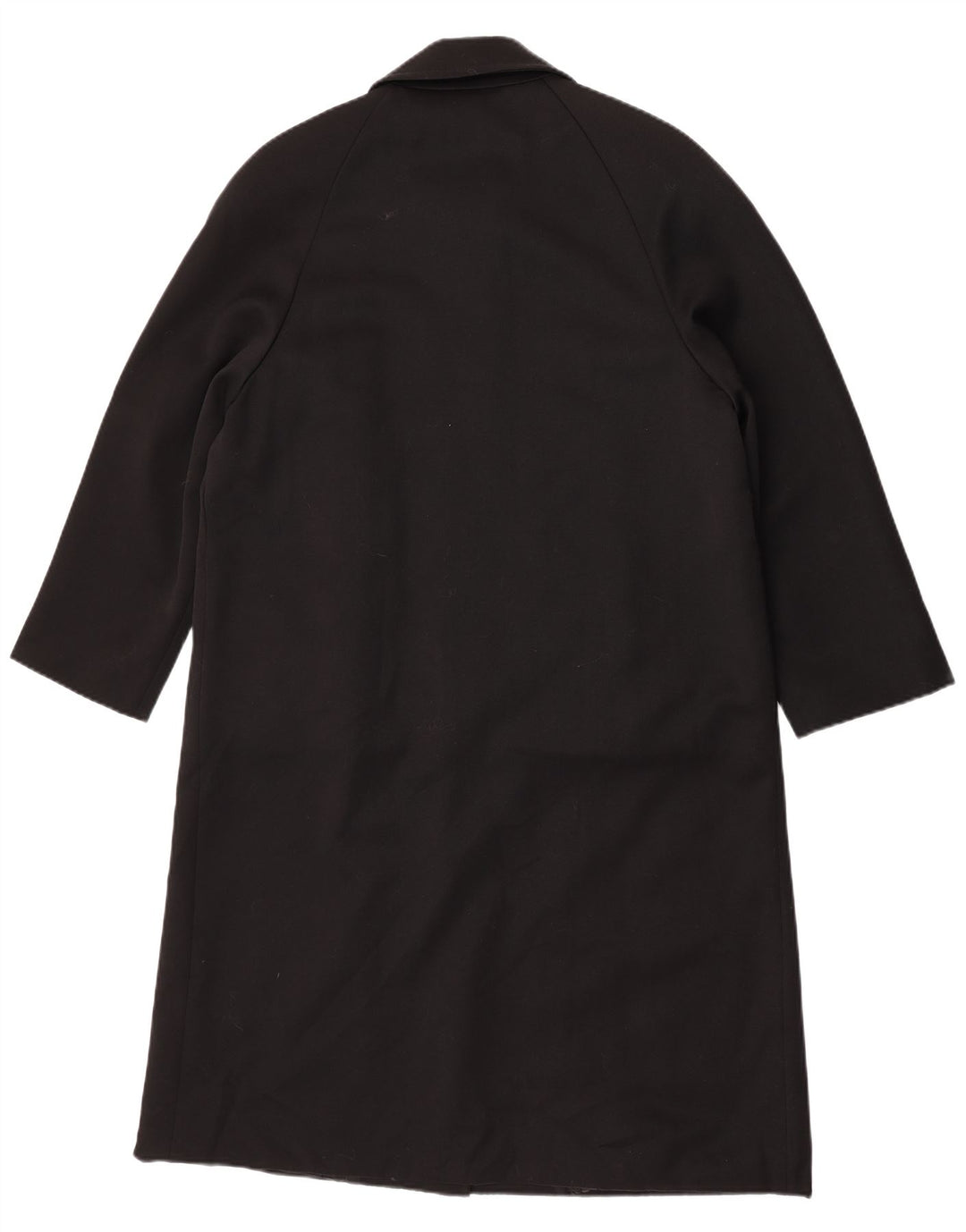 Sobretudo feminino vintage IT 46 grande lã virgem preta