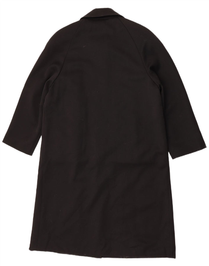 Sobretudo feminino vintage IT 46 grande lã virgem preta