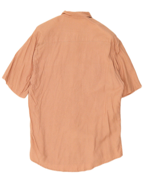 Camisa feminina vintage de manga curta IT 44 médio laranja manchado
