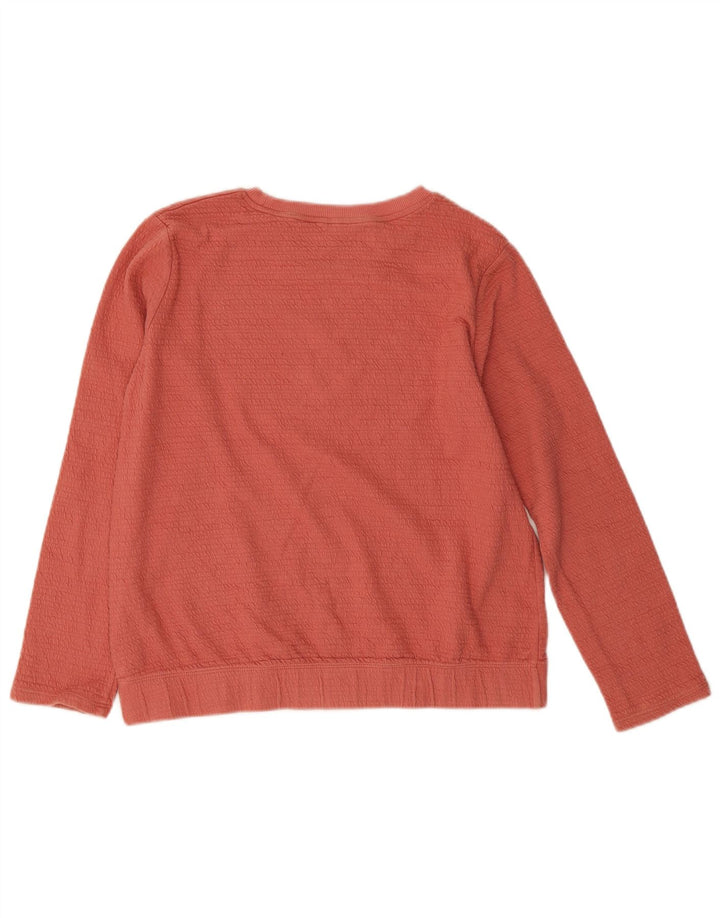 Suéter feminino Massimo Dutti UK 14 algodão laranja médio
