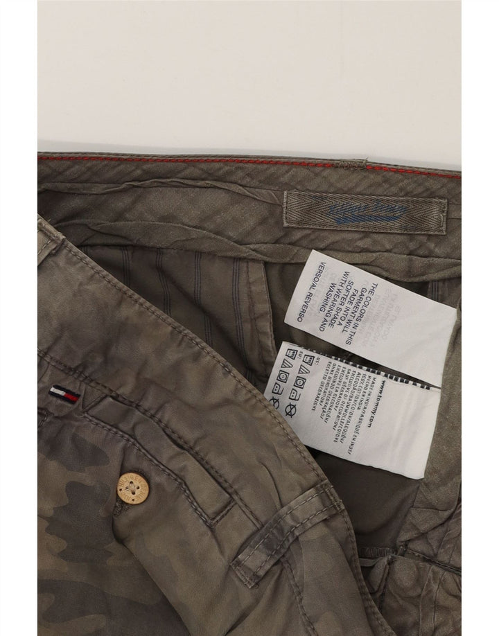 Shorts Chino Masculino TOMMY HILFIGER W36 Grande Algodão Camuflado Cáqui
