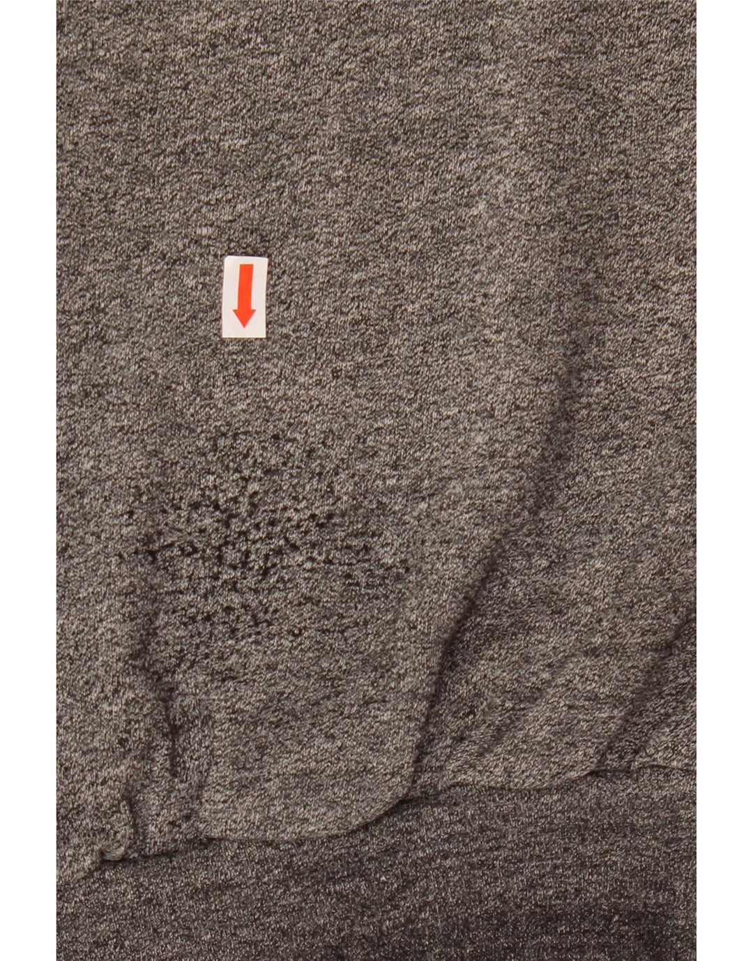 Suéter feminino VINTAGE com zíper e gola UK 18 XL cinza manchado