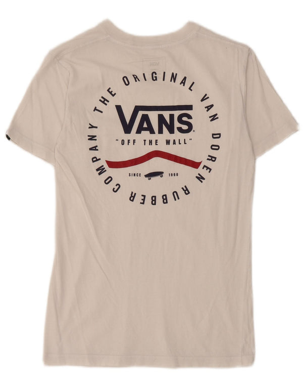 Vans Mens Classic Fit Graphic Camiseta Top XS Algodão Branco