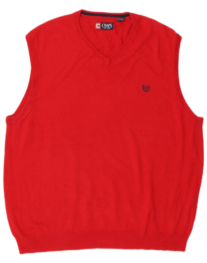 Regata masculina Chaps com colete XL de algodão vermelho