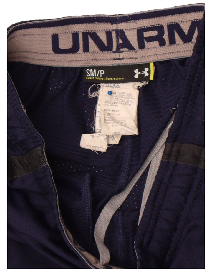 Under Armour Mens Sport Shorts Pequeno Azul Marinho Colourblock Poliéster
