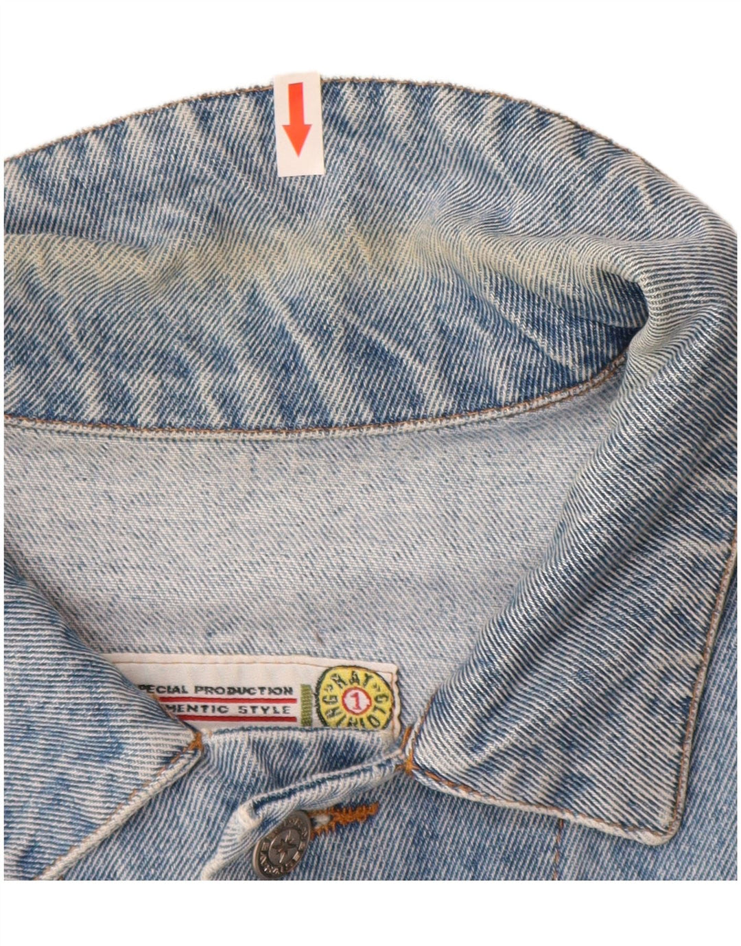 Jaqueta jeans masculina Raybest UK 42 XL algodão azul