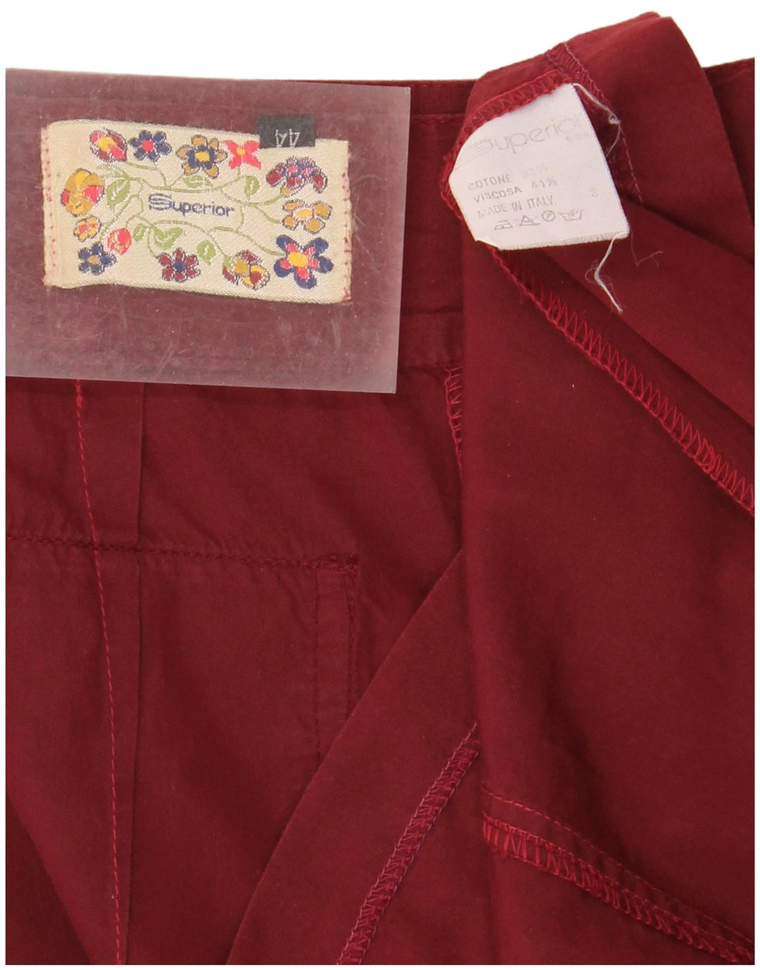 Saia lápis feminina SUPERIOR IT 44 Médio W27 Algodão Borgonha